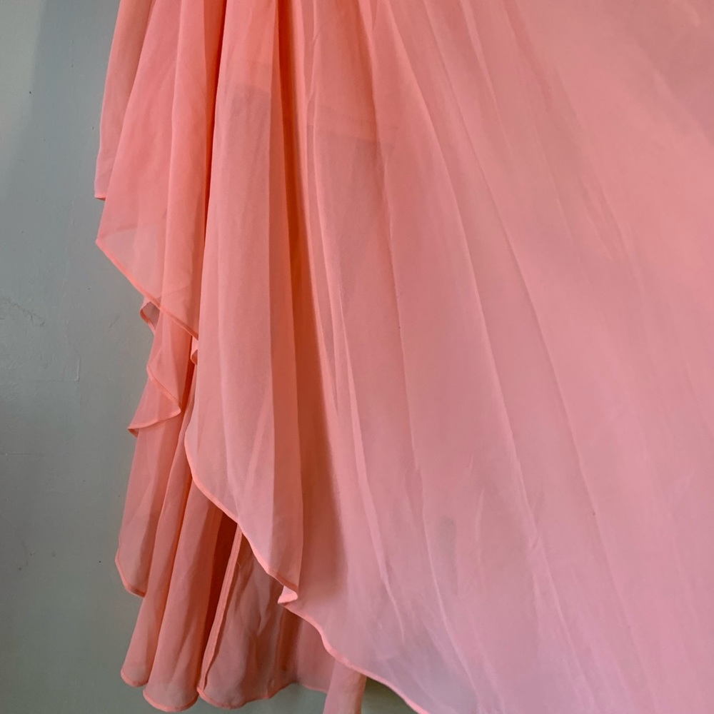 Forever 21 Skirt Coral Size Size Medium Maxi Sheer with Slipt Sides like new - Picture 4 of 11